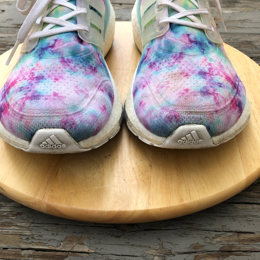 Adidas UltraBoost 21 GZ7104 Womens 9.5 US Pink Tie Dye Purple Running Shoes Gym - Picture 5 of 13
